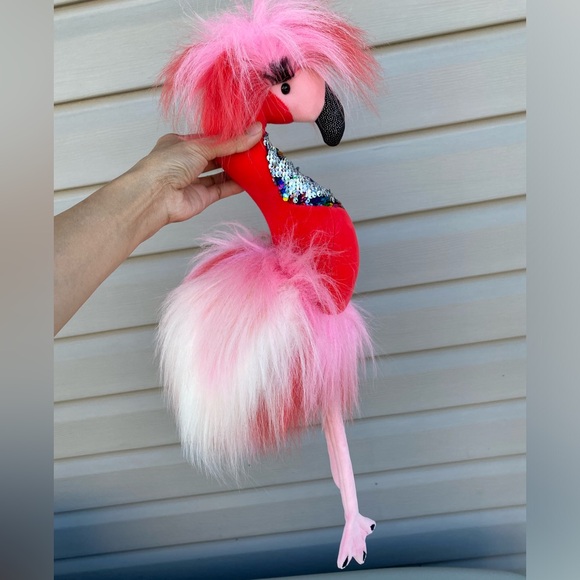 Douglas Phyllis the Flamingo Fuzzle Pink Stuffed Animal - Picture 7 of 7
